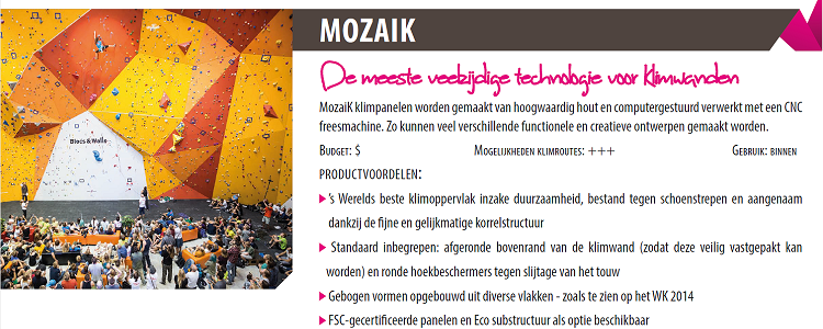 Klimstructuren mozaïek Entre Prises Nederland